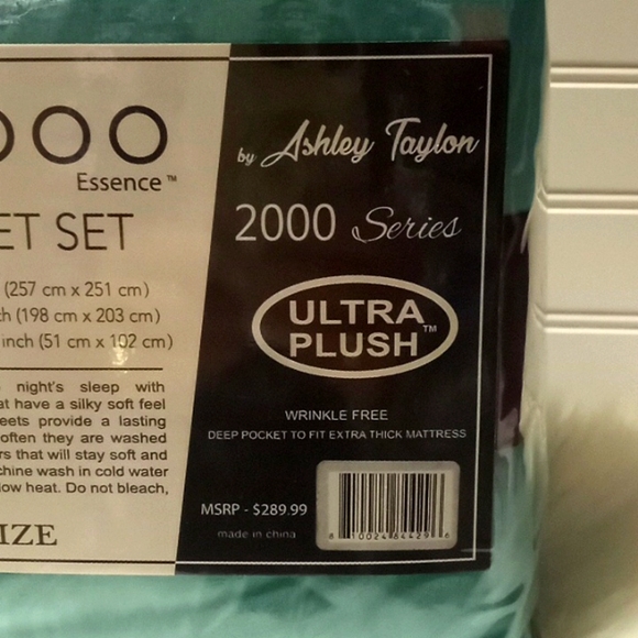 Bamboo Essence King Size Apple Green- 6 Piece Sheet Set - Picture 7 of 10